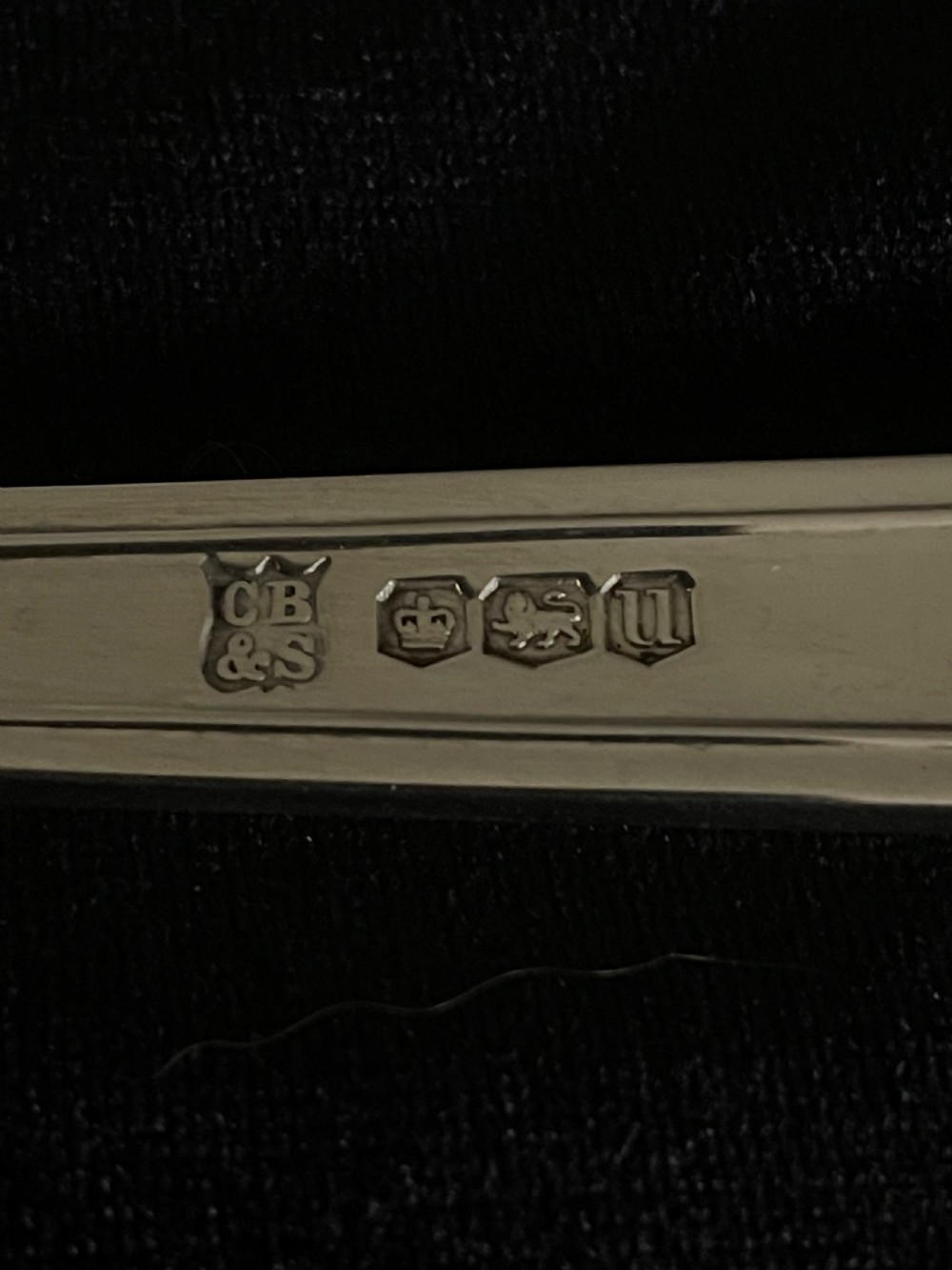 Art Deco long handled egg spoon Sheffield 1937 View IV