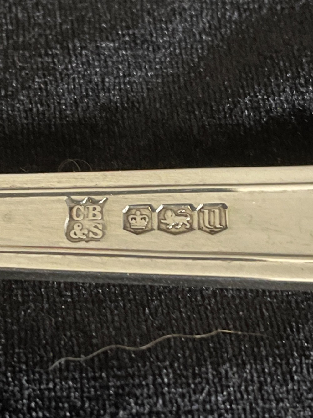 Art Deco long handled egg spoon Sheffield 1937 View V
