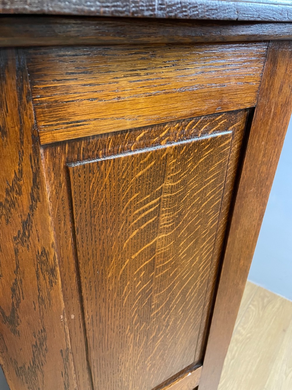 Solid oak tambour fronted filing drawers View VIII