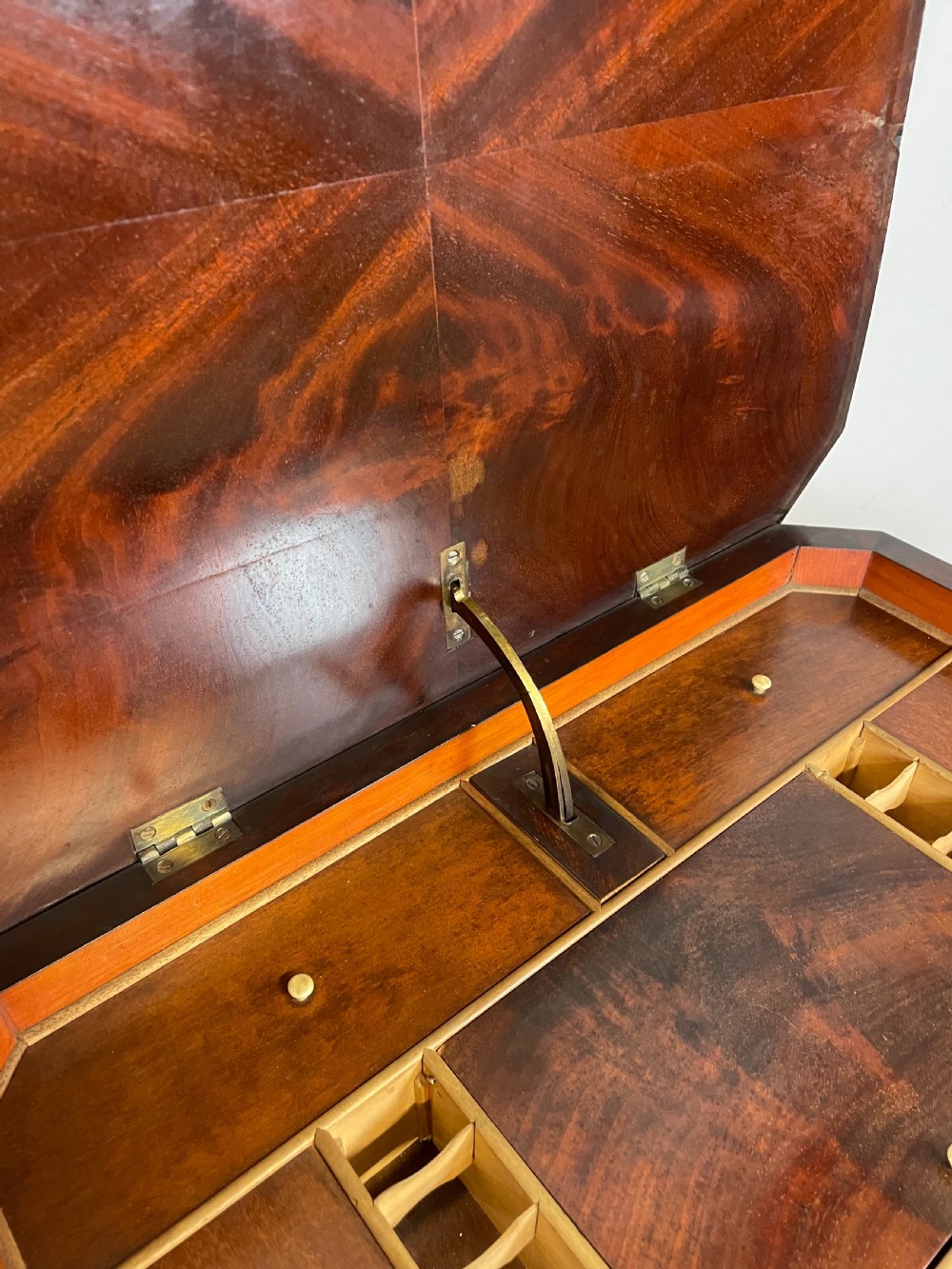 Flame mahogany mid nineteenth century sewing table  View IX