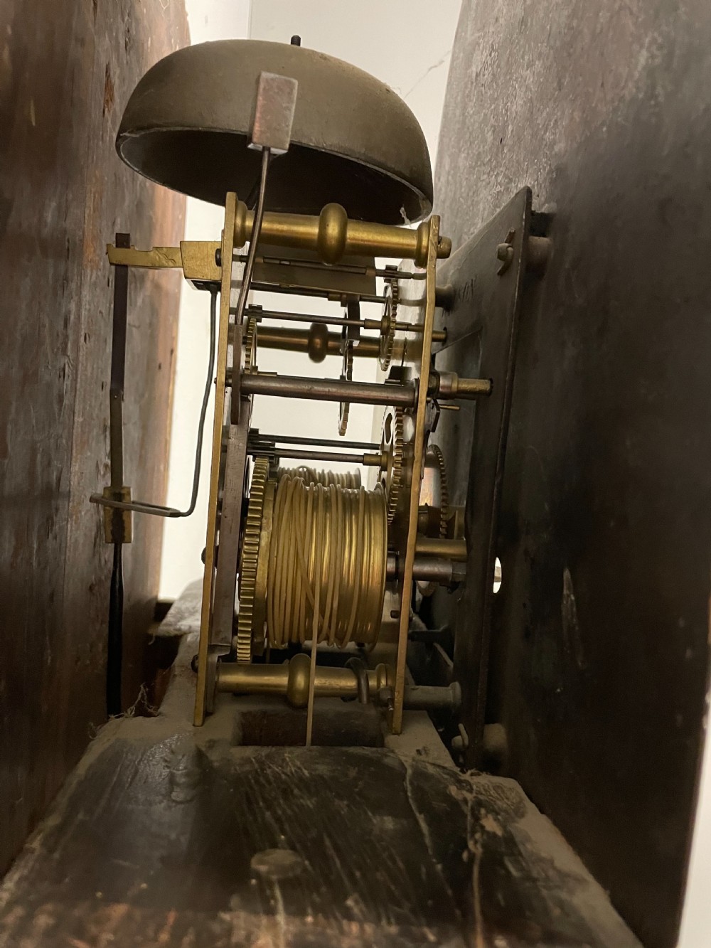 Georgian oak eight day longcase clock by Massey Newcastle  View XI