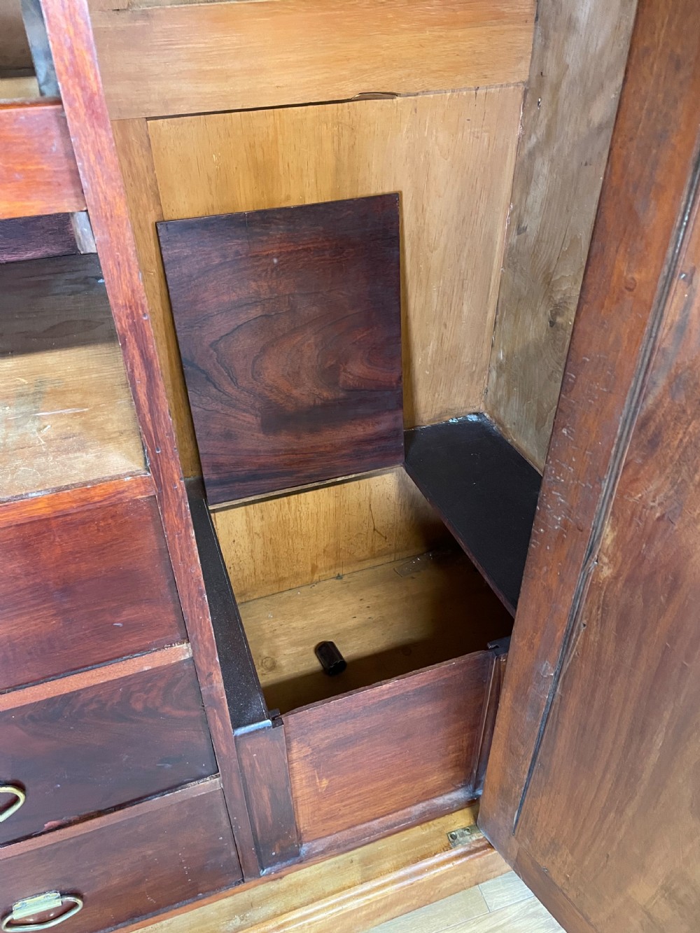 Nineteenth century satin birch wardrobe  View V