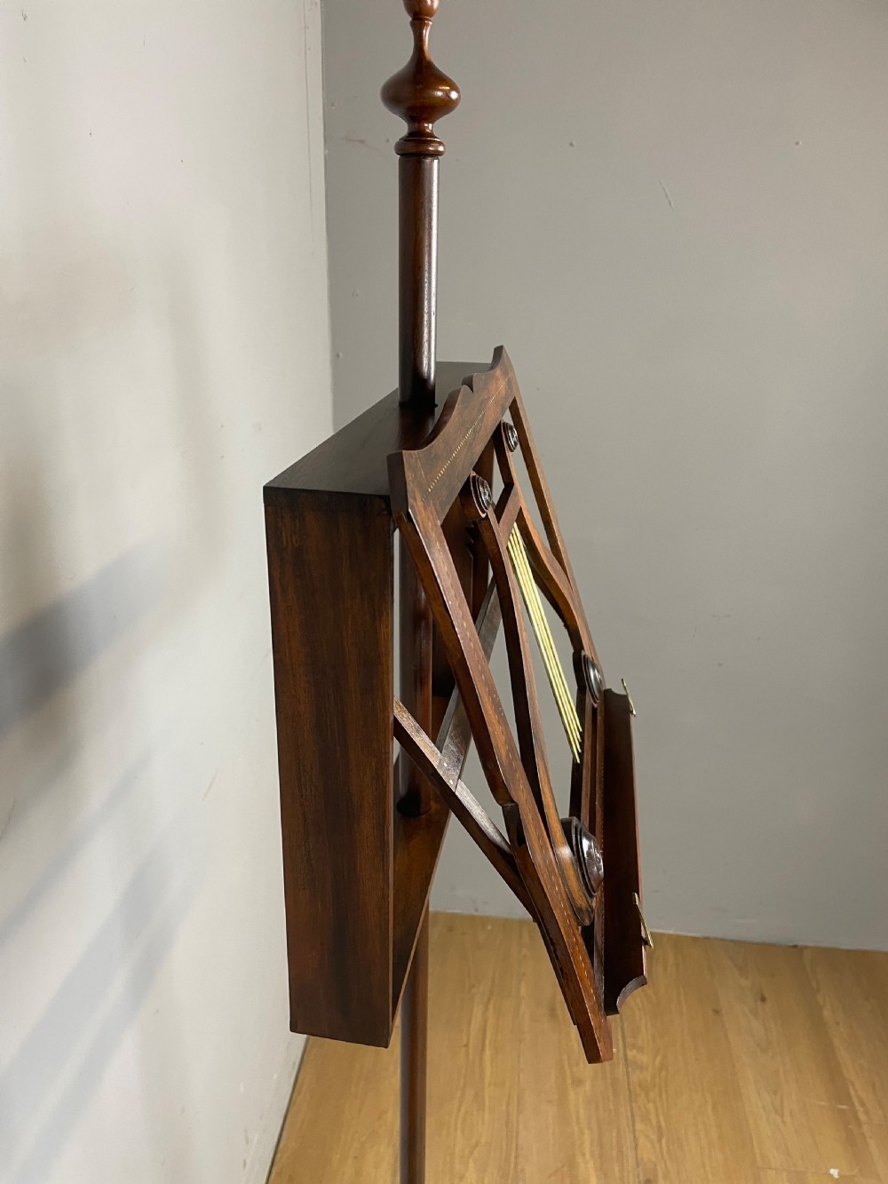 Nineteenth century inlaid mahogany music stand  View VI