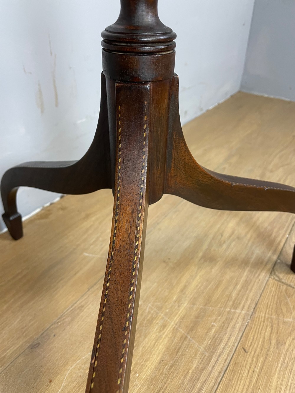 Nineteenth century inlaid mahogany music stand  View X