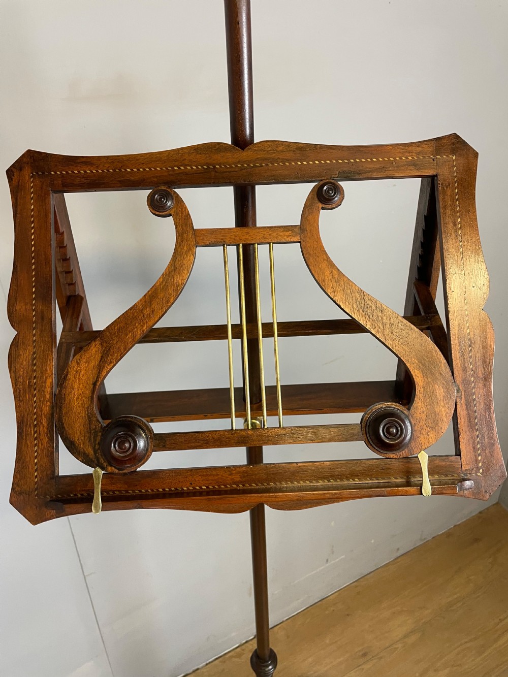 Nineteenth century inlaid mahogany music stand  View XI