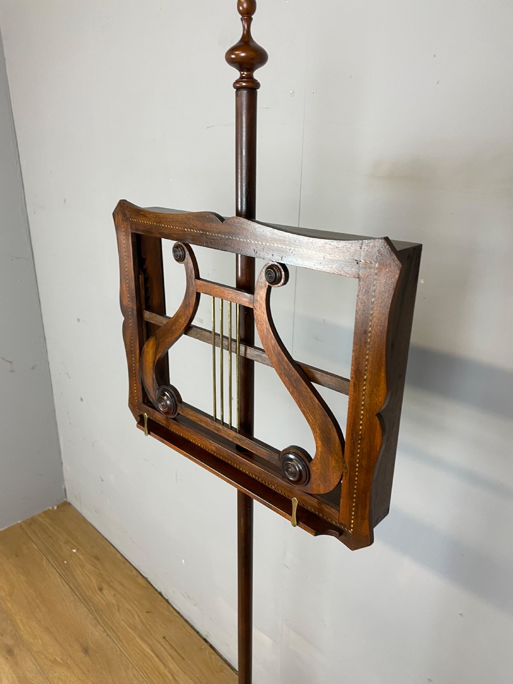 Nineteenth century inlaid mahogany music stand  View XV