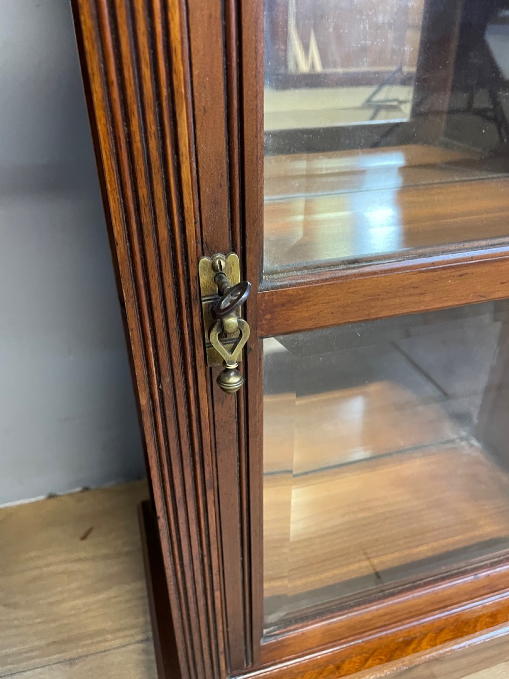 Small  pair of freestanding glazed walnut cabinets  View IV