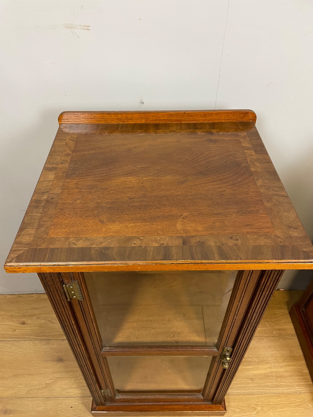 Pair of solid walnut bedside cabinets circa 1900 View IV
