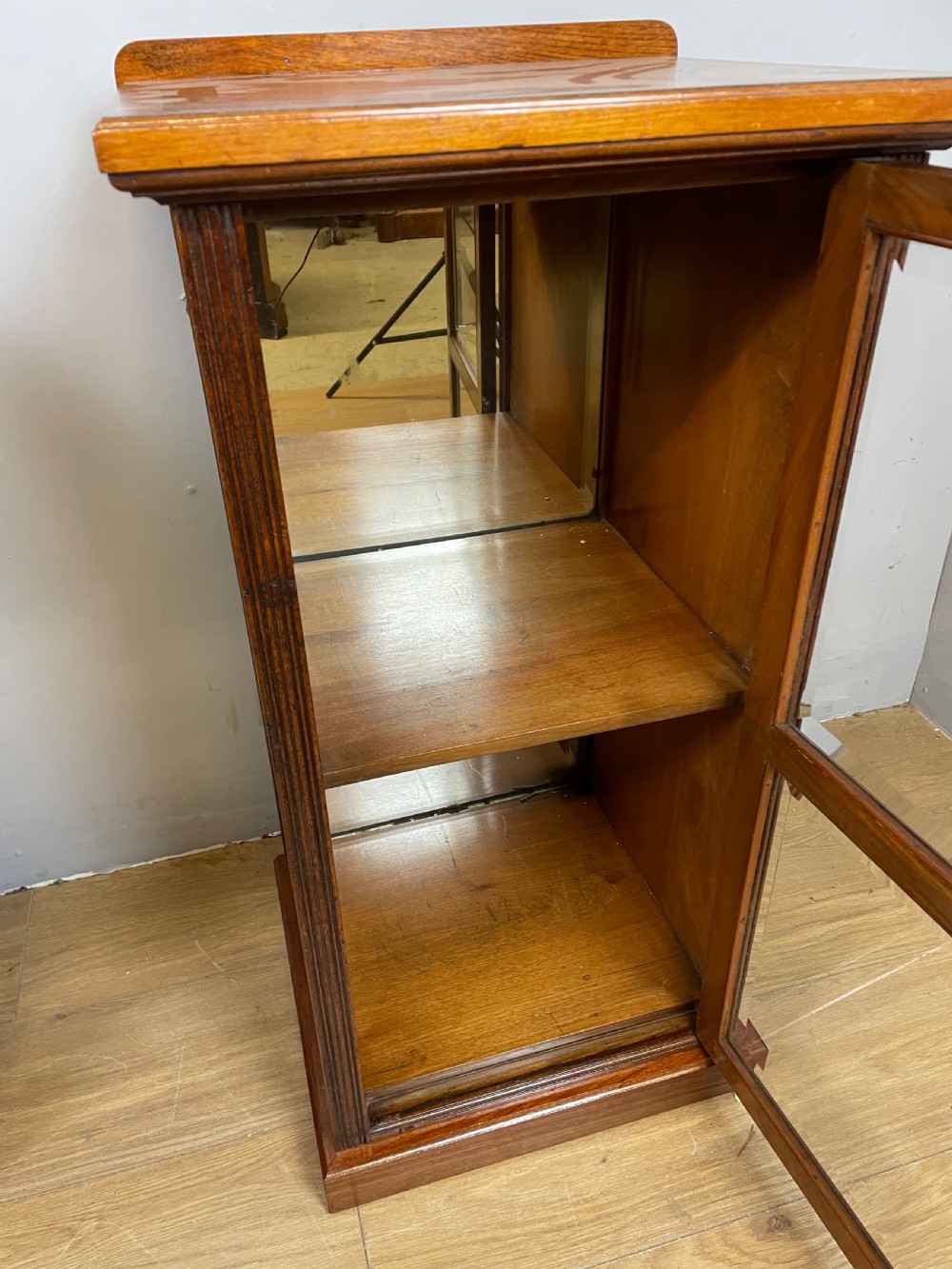 Pair of solid walnut bedside cabinets circa 1900 View VI