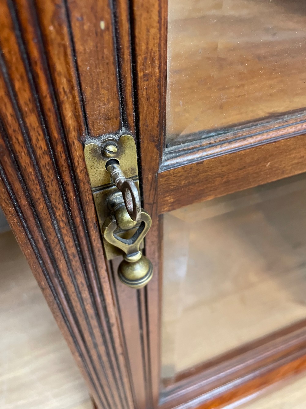 Pair of solid walnut bedside cabinets circa 1900 View VII