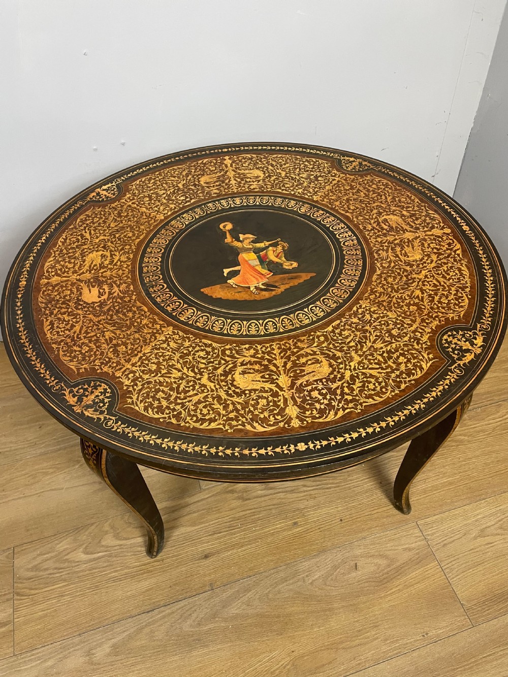 Italian marquetry coffee table circa 1930 View II