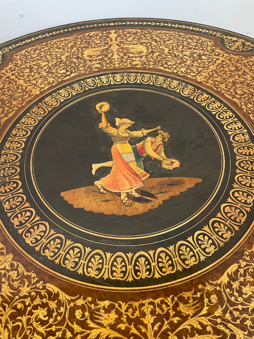 Italian marquetry coffee table circa 1930 View III
