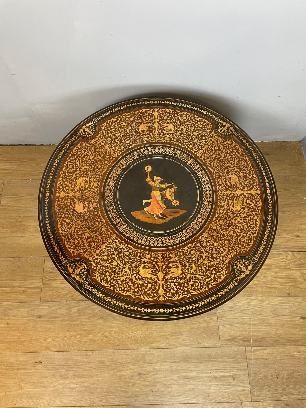 Italian marquetry coffee table circa 1930 View IX