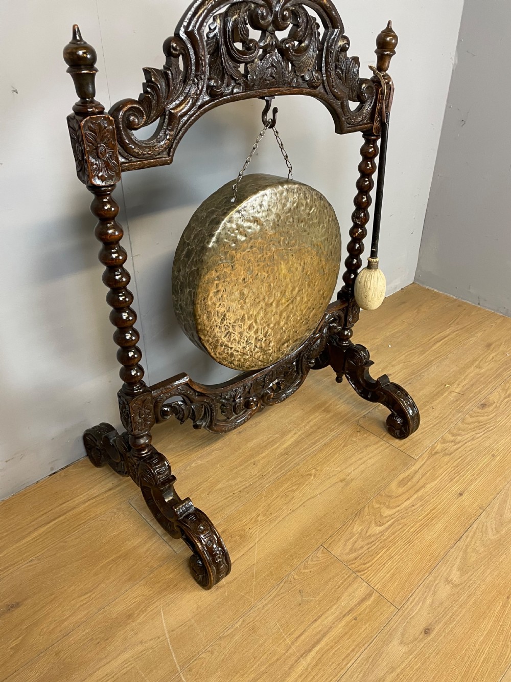 C19TH country house dinner gong  View II