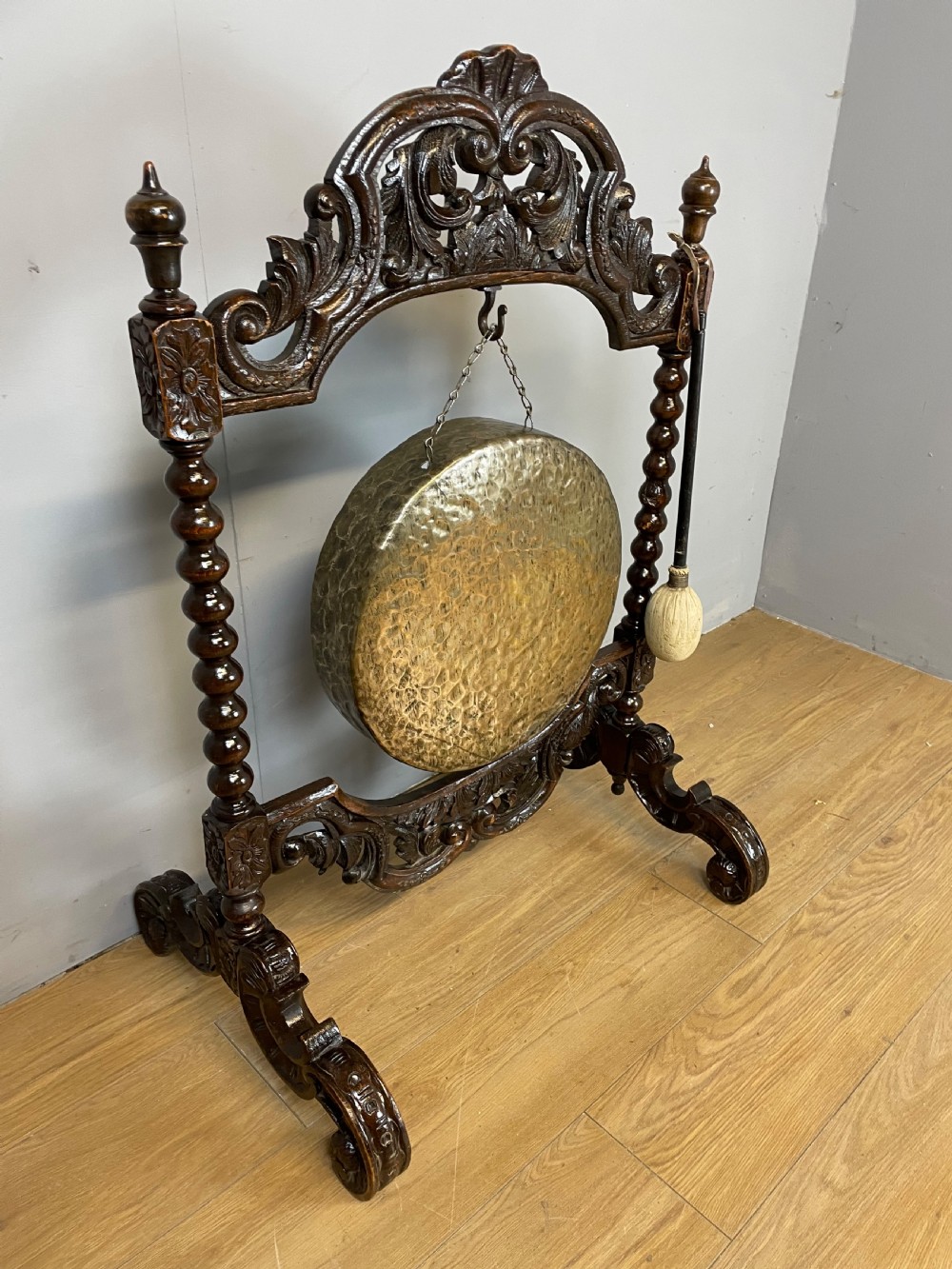 C19TH country house dinner gong  View III