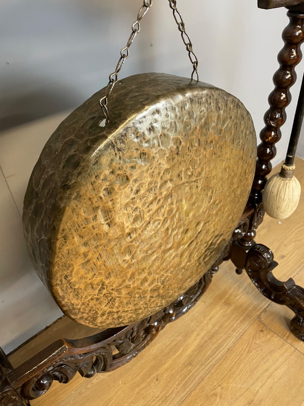 C19TH country house dinner gong  View IV