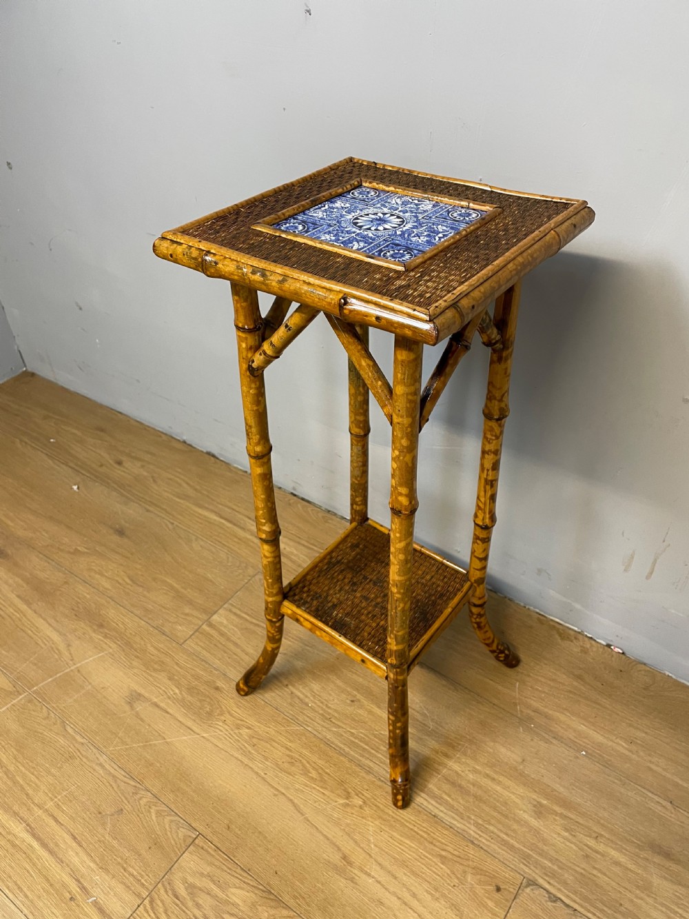 C19TH aesthetic movement bamboo plant stand  View II