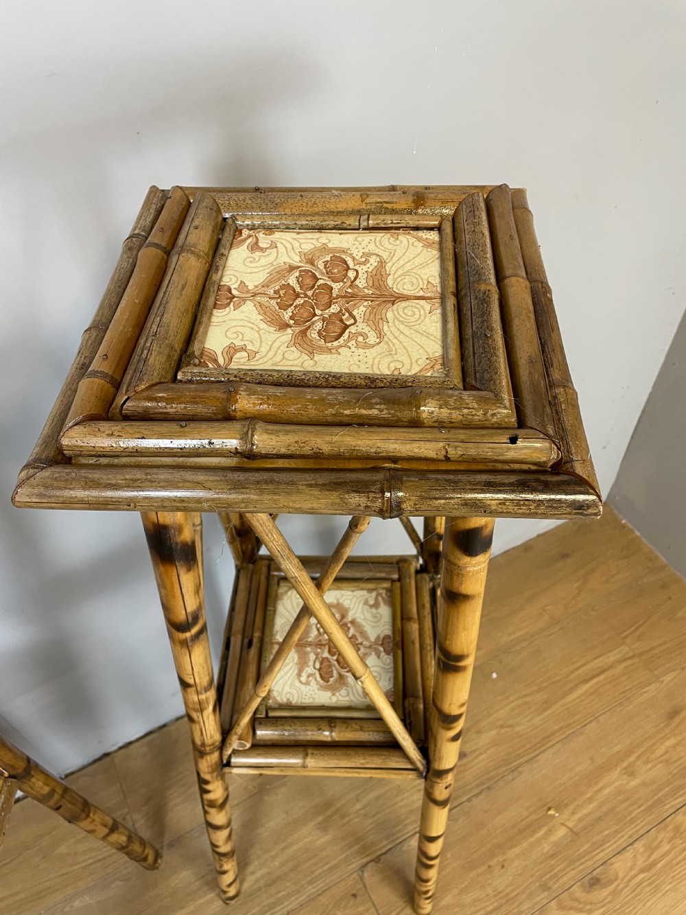 C19TH pair of Art Nouveau bamboo plant stands  View VIII
