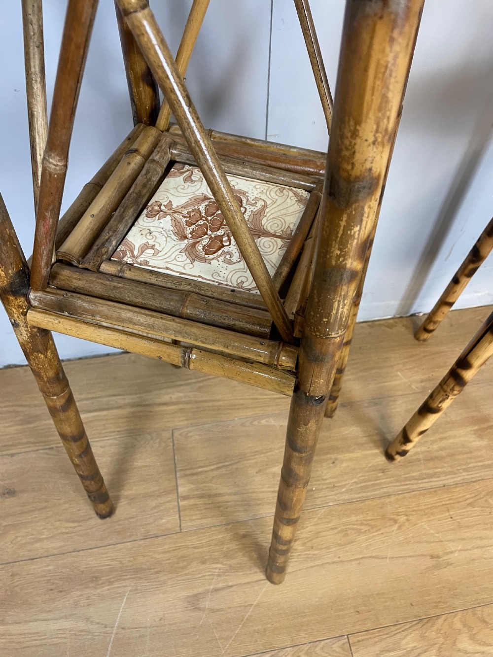 C19TH pair of Art Nouveau bamboo plant stands  View IX