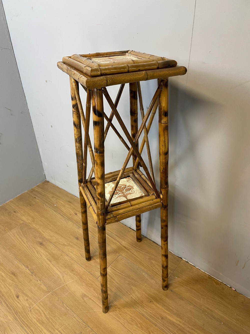 C19TH pair of Art Nouveau bamboo plant stands  View XIII
