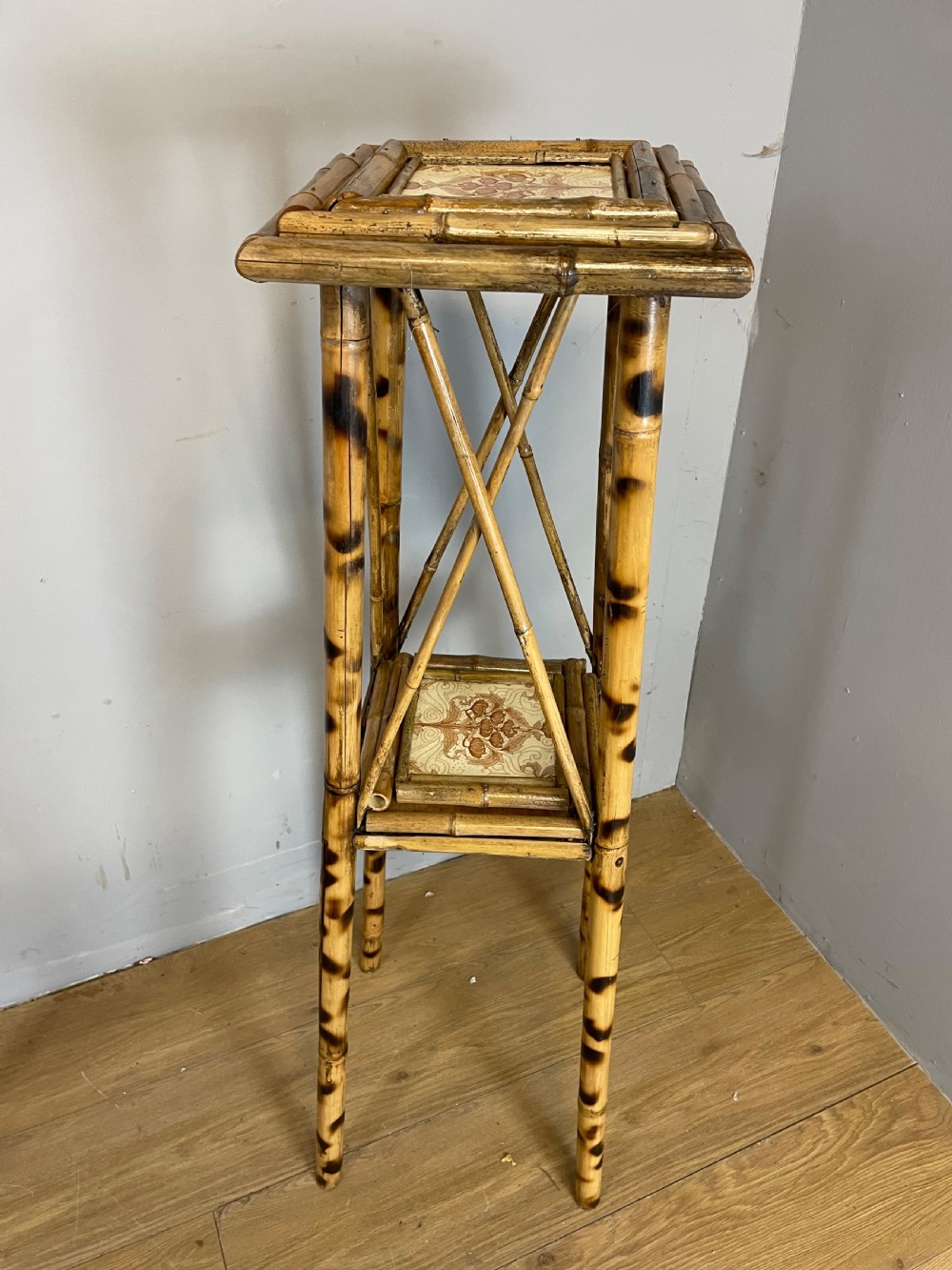 C19TH pair of Art Nouveau bamboo plant stands  View XV