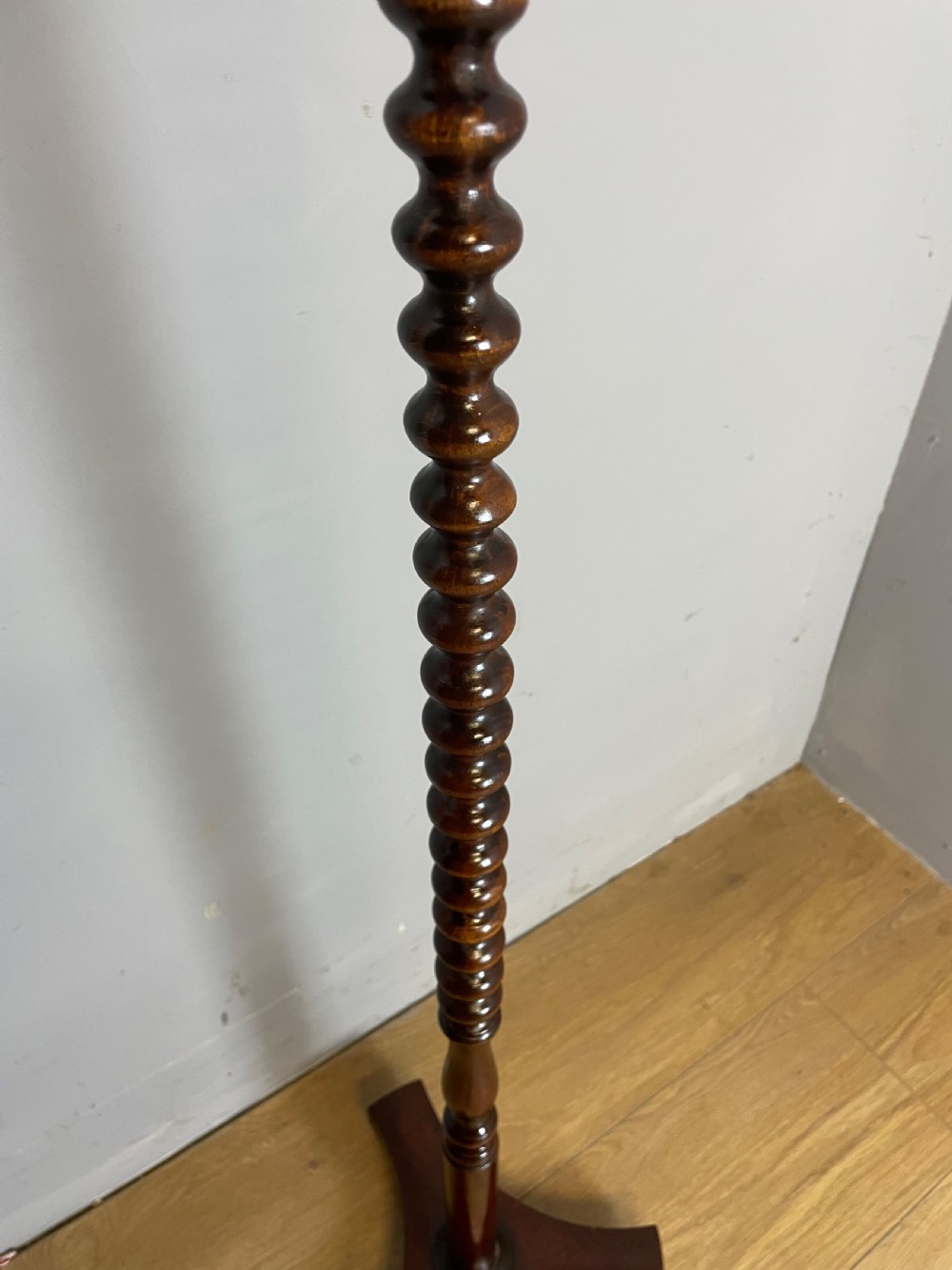 Nineteenth century wig stand on bobbin turned column  View V