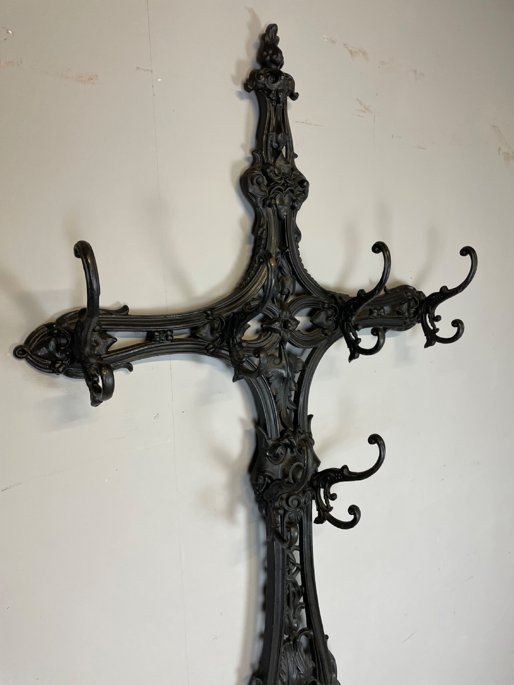 Nineteenth century Coalbrookdale style cast iron hall stand  View IV
