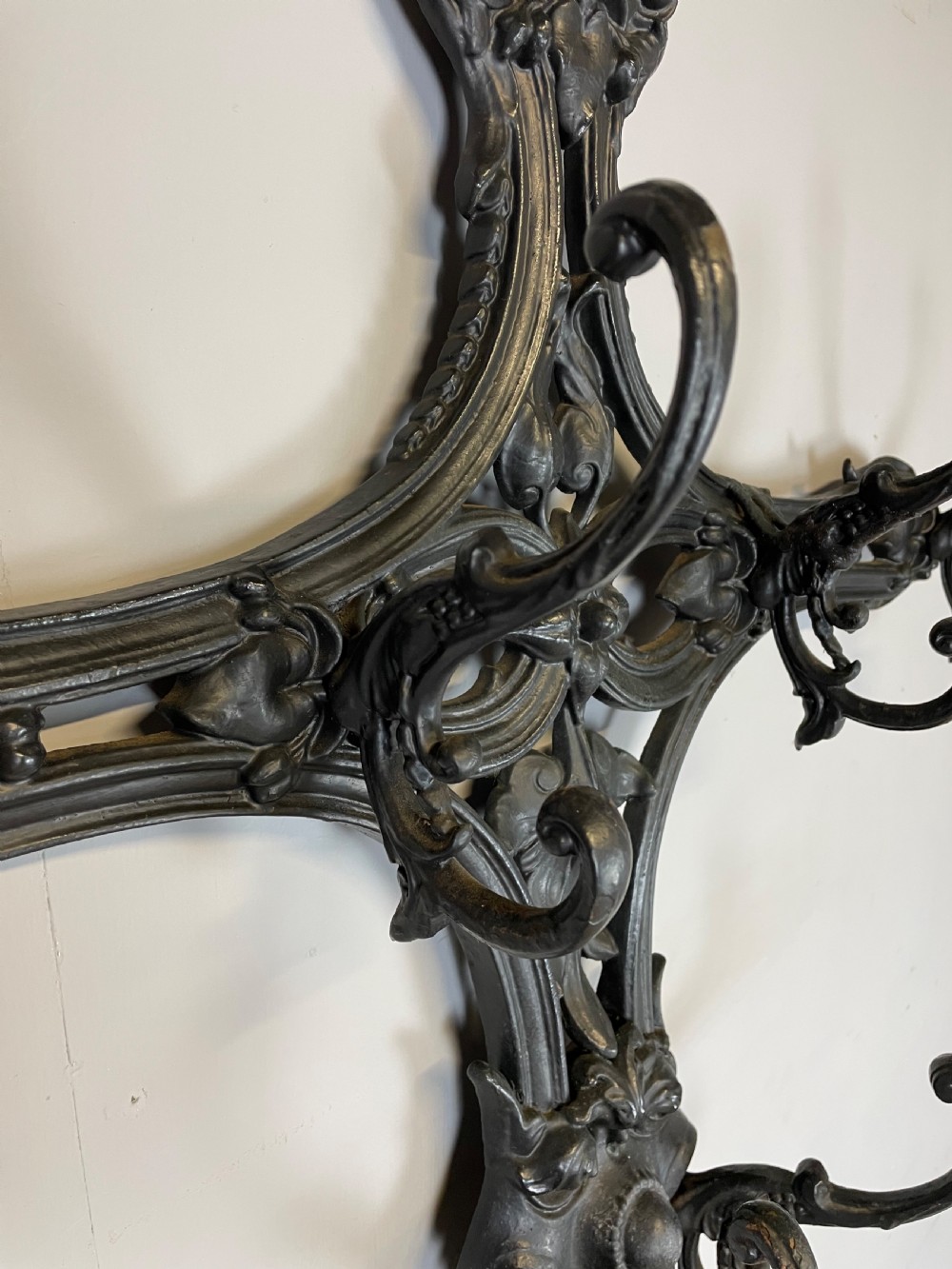 Nineteenth century Coalbrookdale style cast iron hall stand  View V