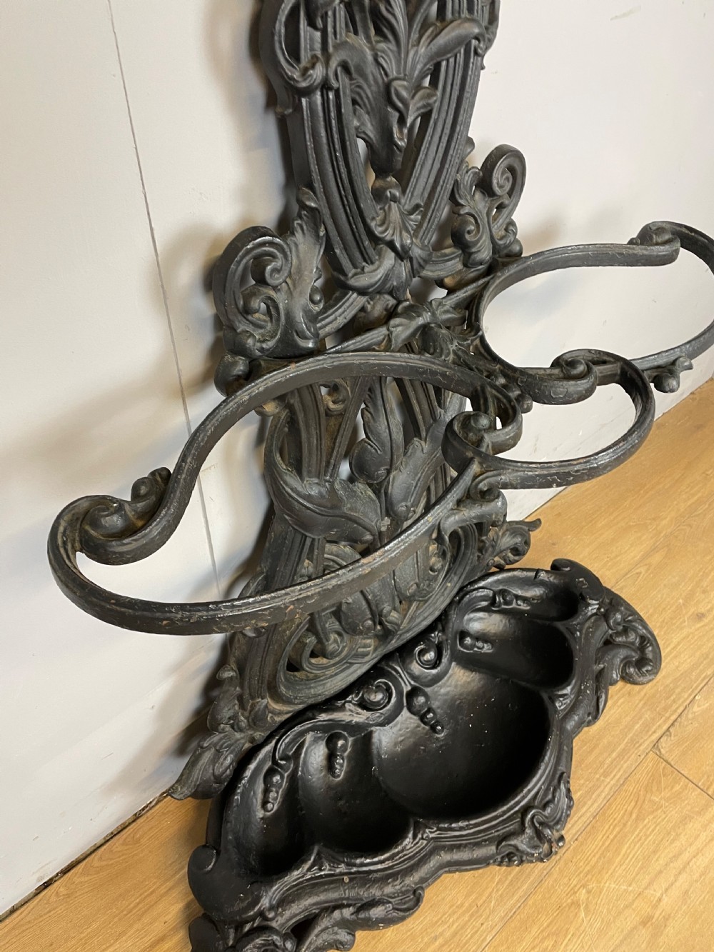 Nineteenth century Coalbrookdale style cast iron hall stand  View VI