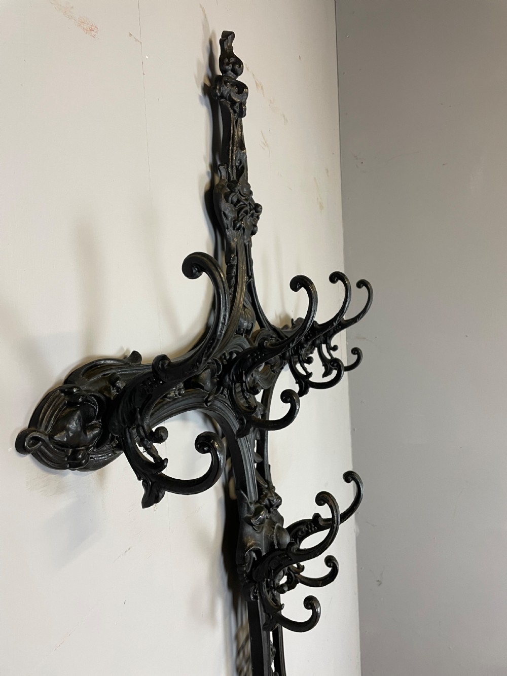 Nineteenth century Coalbrookdale style cast iron hall stand  View VII