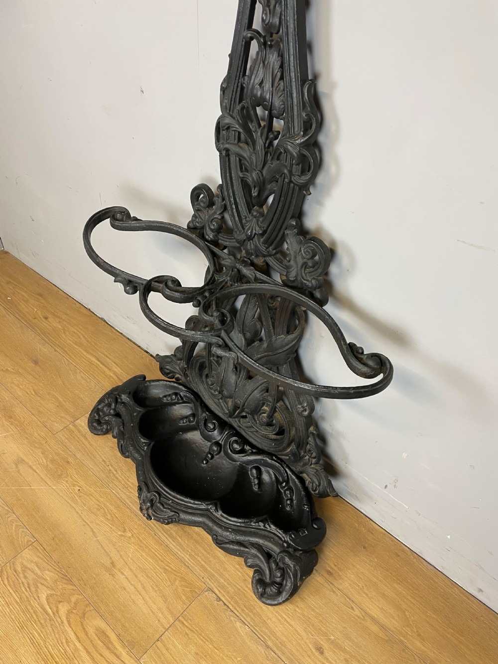 Nineteenth century Coalbrookdale style cast iron hall stand  View IX