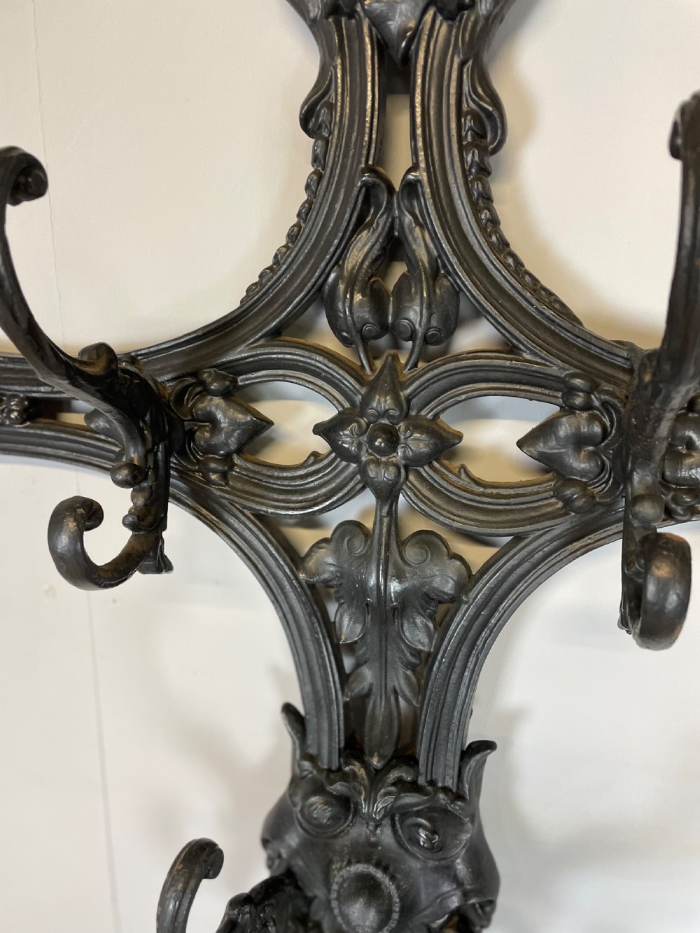 Nineteenth century Coalbrookdale style cast iron hall stand  View XI