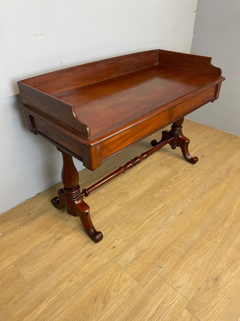 C19TH mahogany two drawer writing table View III