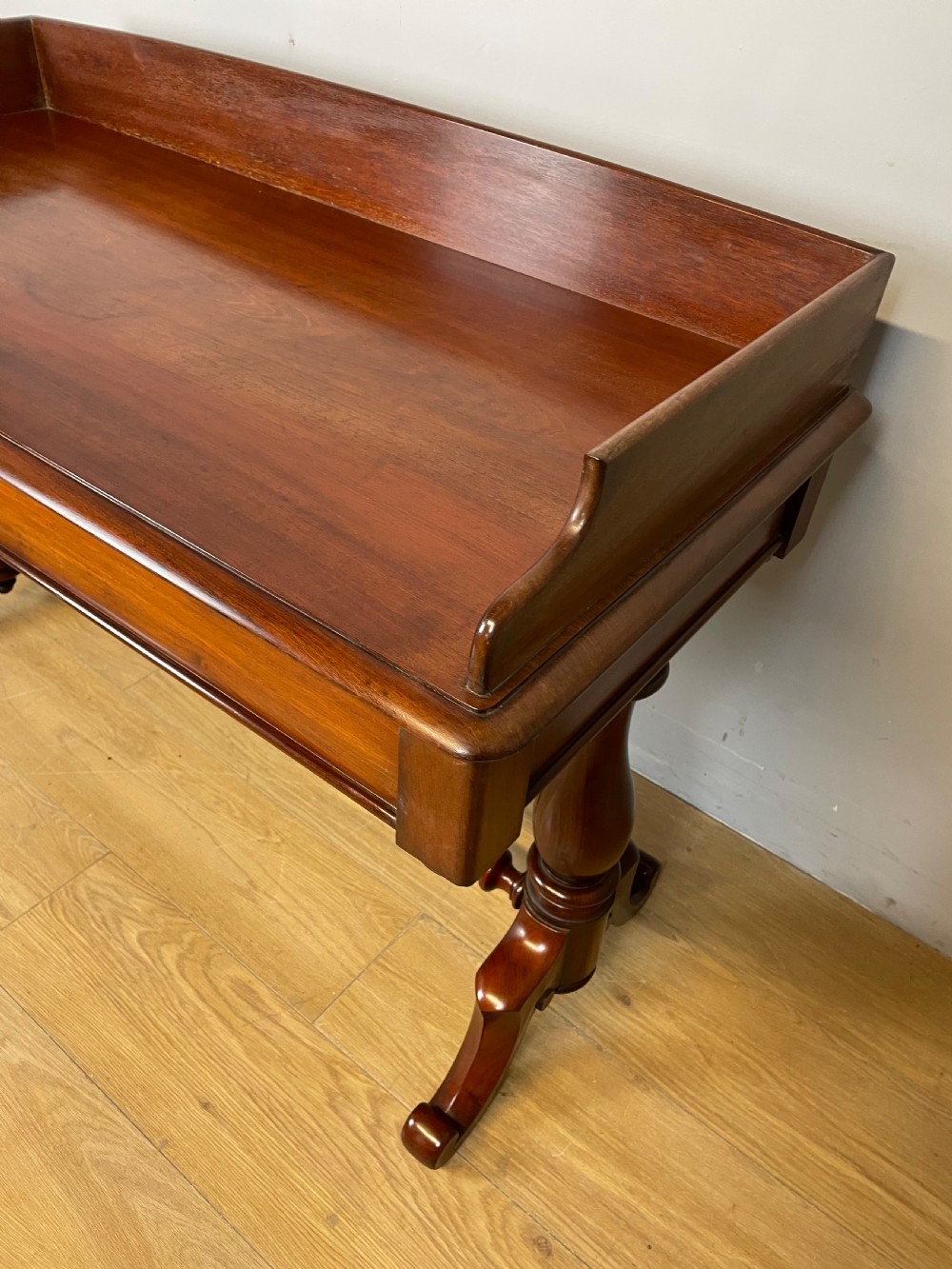 C19TH mahogany two drawer writing table View V