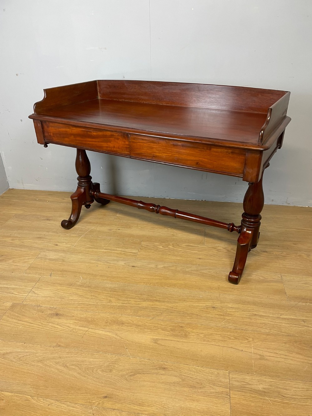 C19TH mahogany two drawer writing table View X