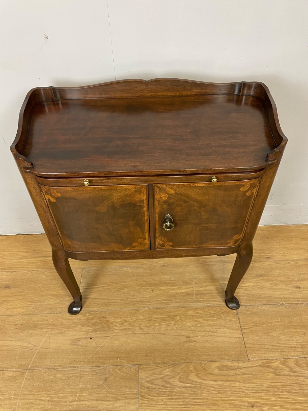Mahogany bedside cupboard by Whytock and Reid Edinburgh  View II
