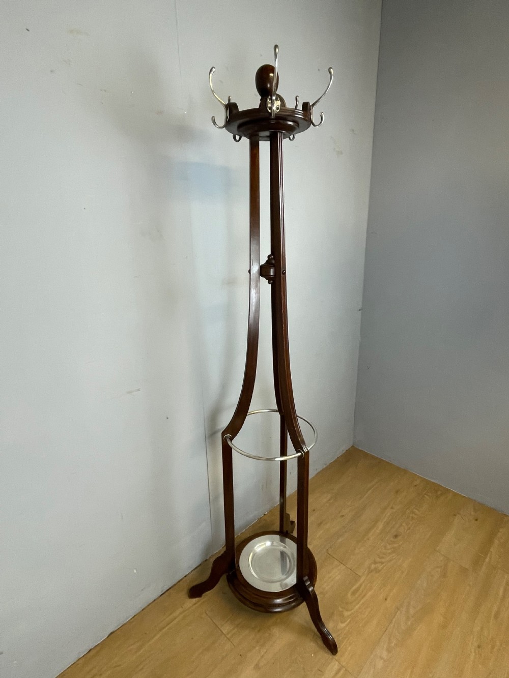 Edwardian hat and coat stand with revolving top section  View II