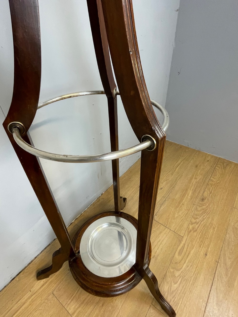 Edwardian hat and coat stand with revolving top section  View V