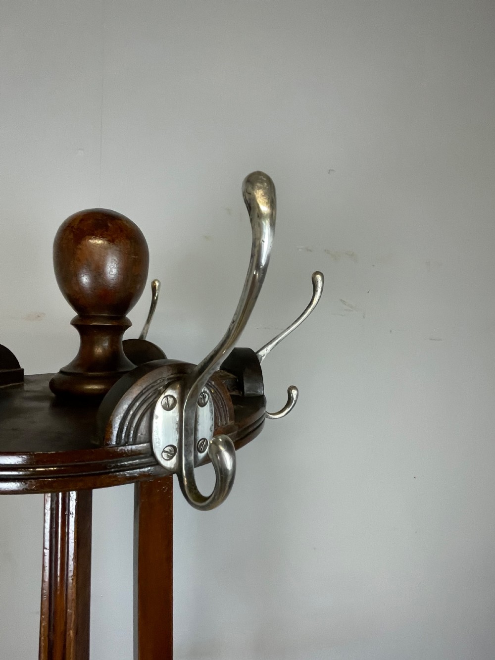Edwardian hat and coat stand with revolving top section  View XI