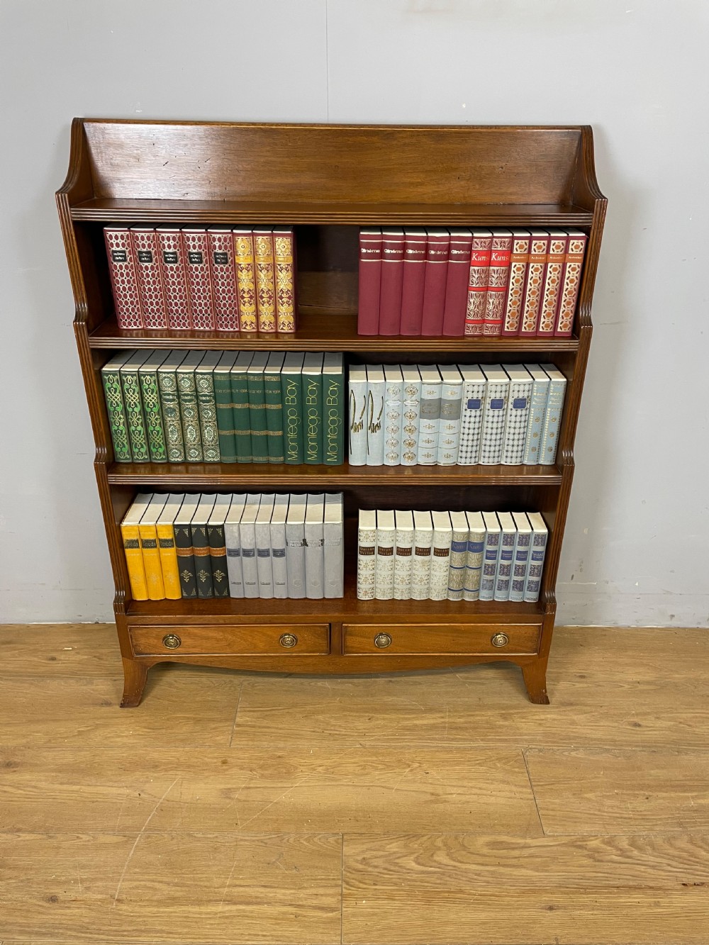 Edwardian mahogany waterfall bookcase 