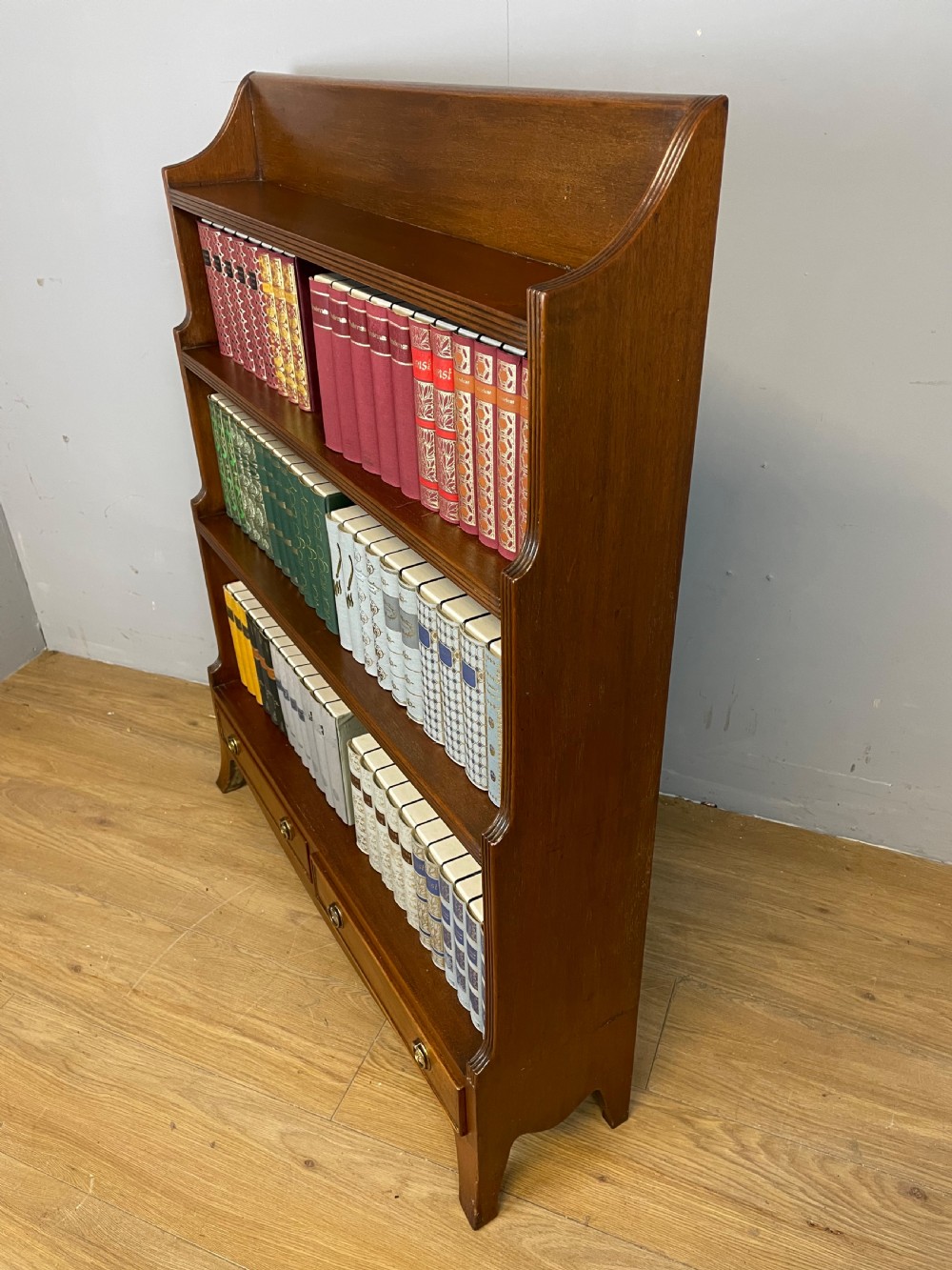 Edwardian mahogany waterfall bookcase  View VII