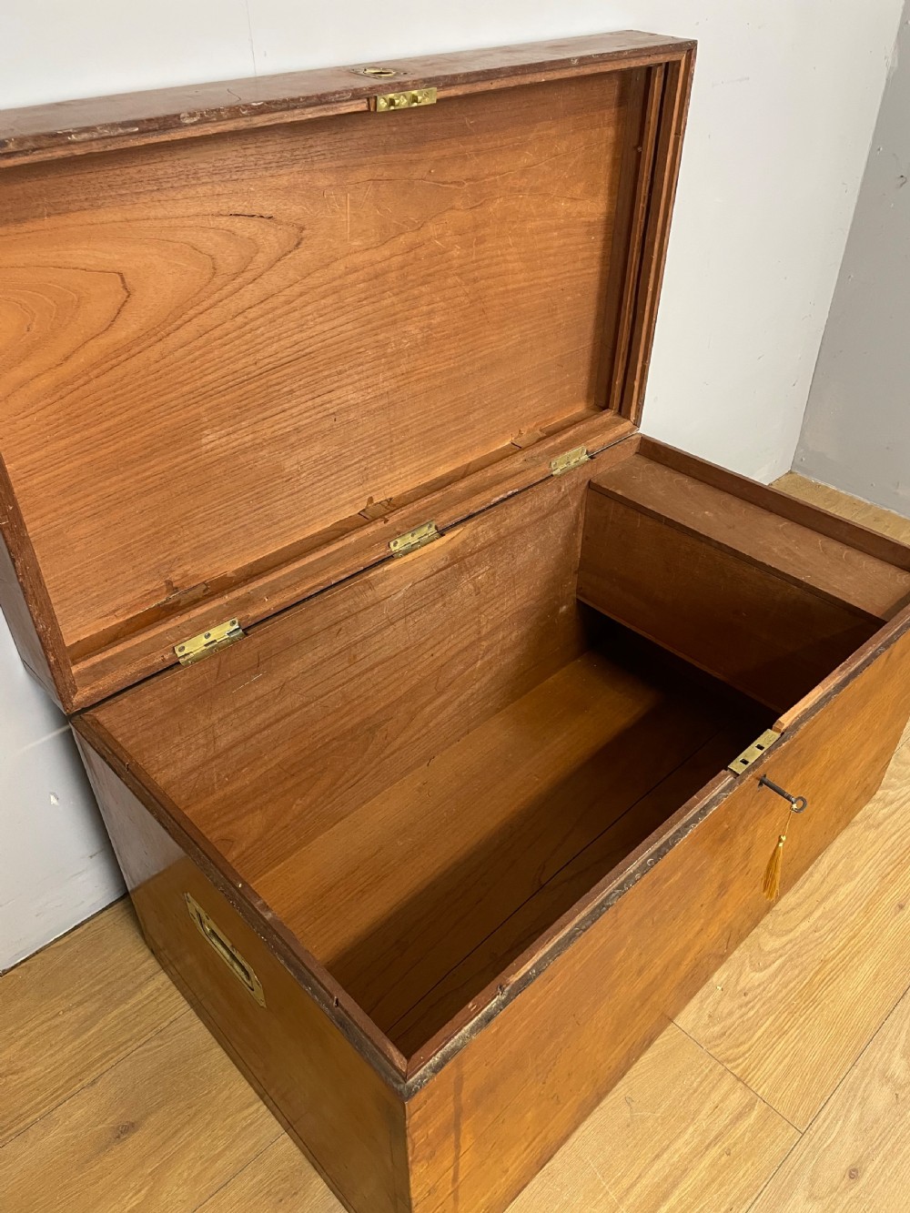 C19TH teak military style chest  View VI