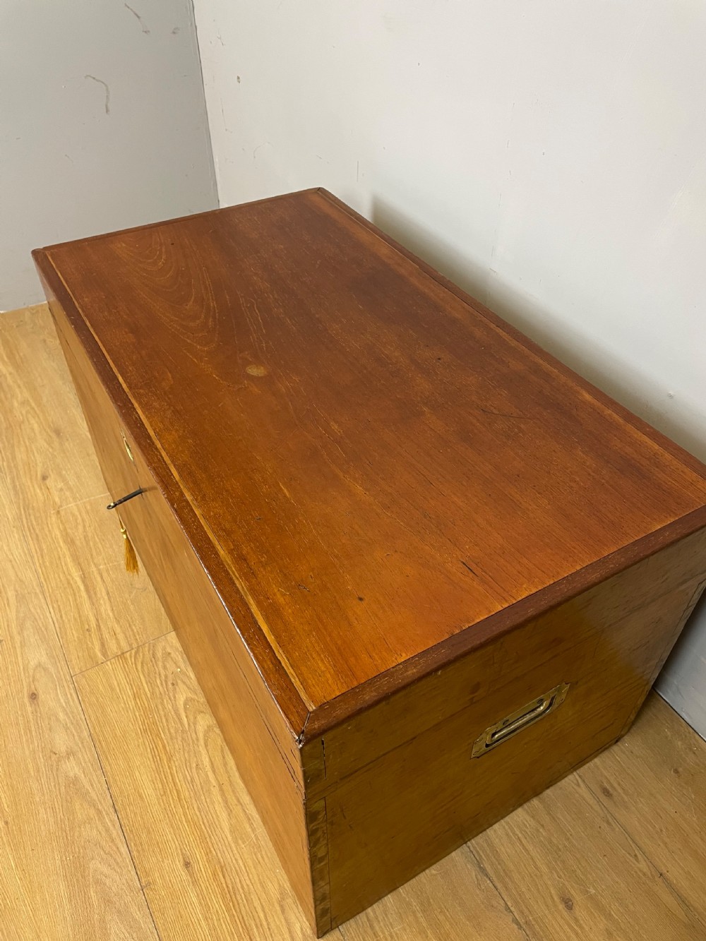 C19TH teak military style chest  View VIII