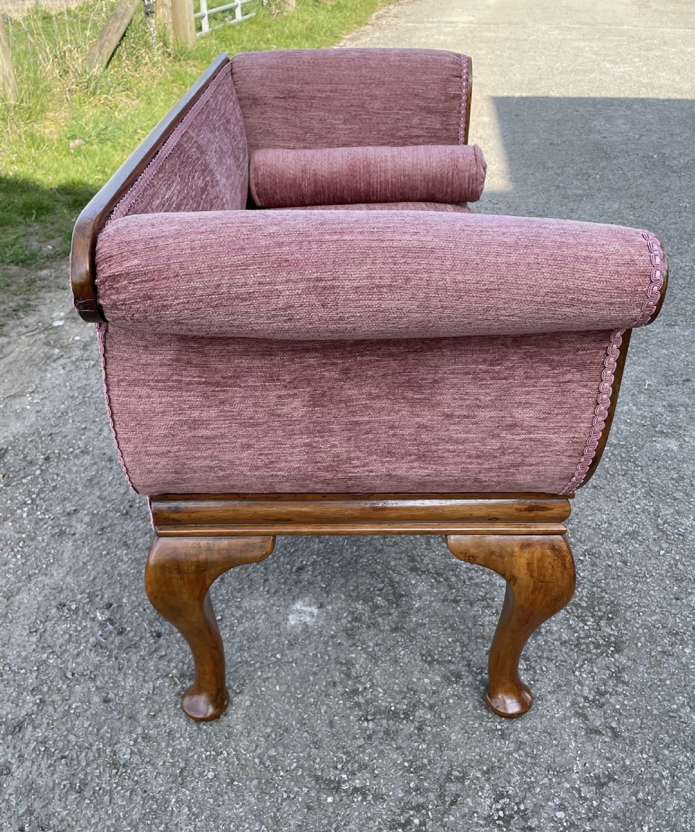 C19TH walnut small window seat in the form of a scroll end sofa  View VII