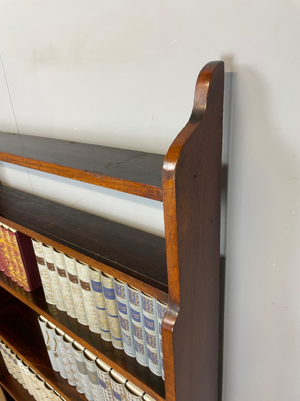 C19TH mahogany freestanding waterfall bookcase  View VI