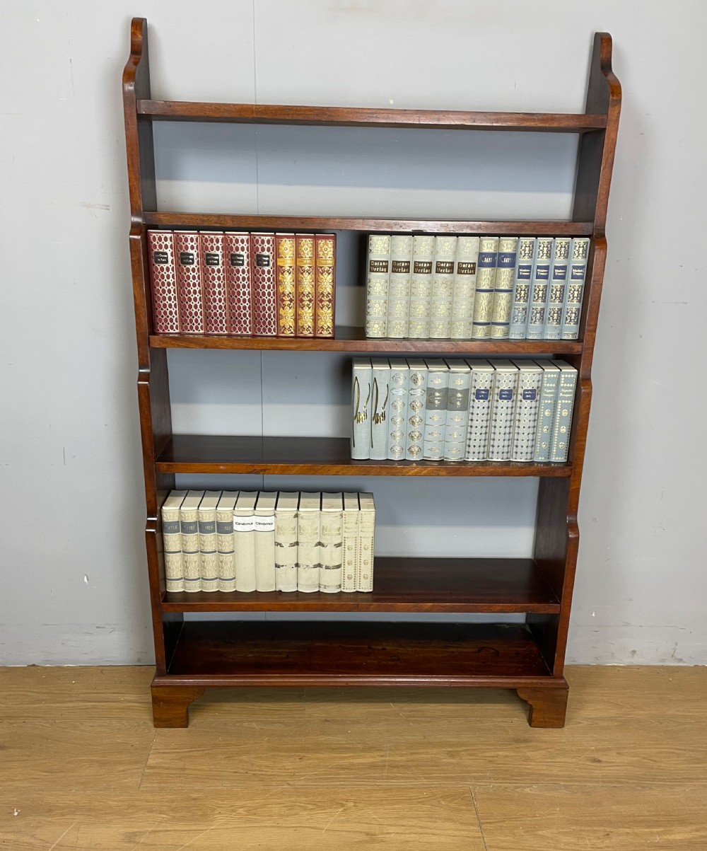 C19TH mahogany freestanding waterfall bookcase  View XI