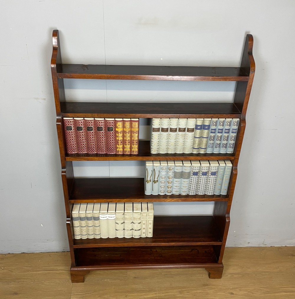 C19TH mahogany freestanding waterfall bookcase  View XII