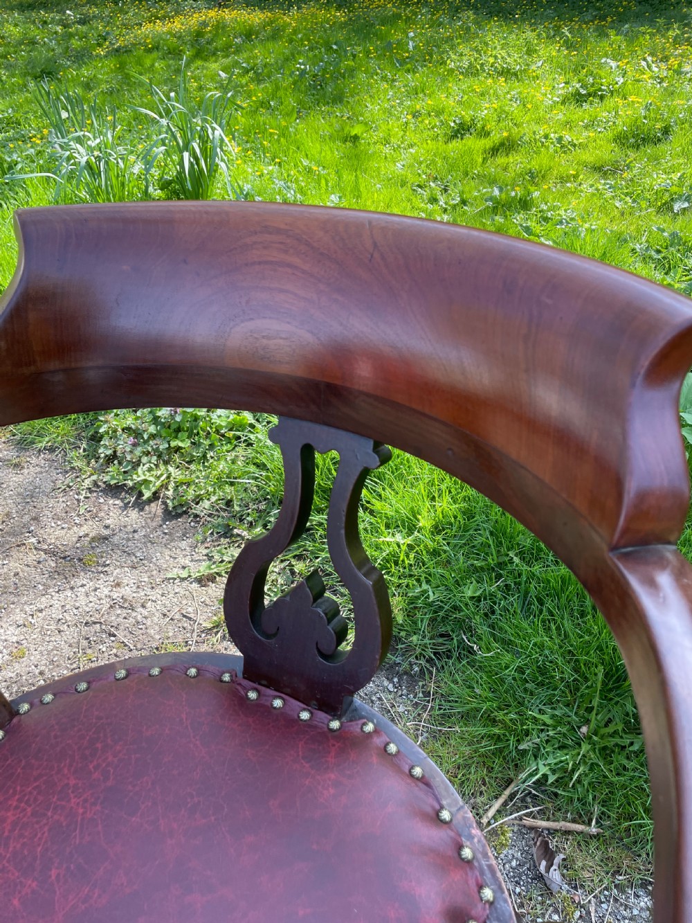 C19TH mahogany desk chair  View VI