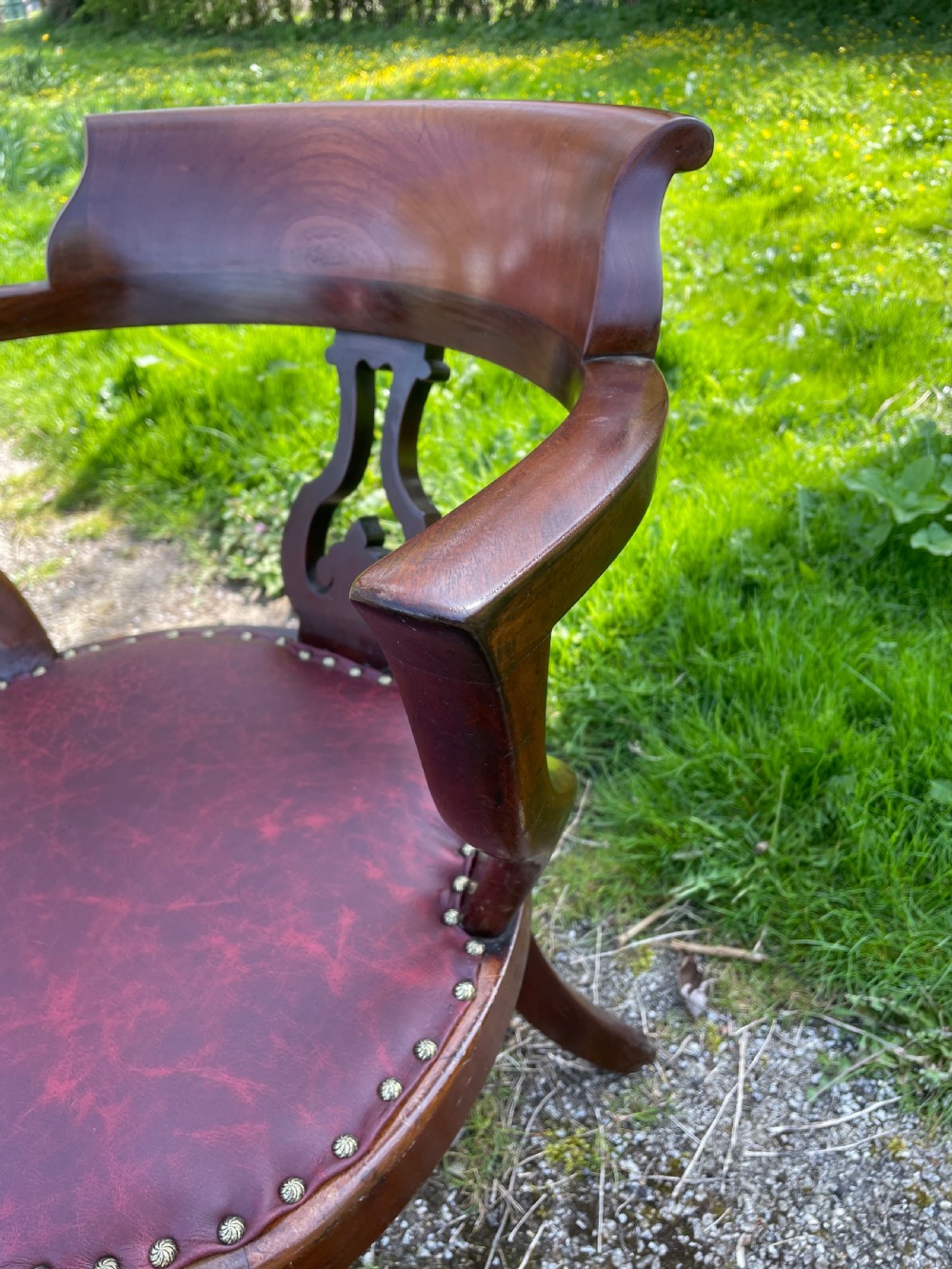 C19TH mahogany desk chair  View VII