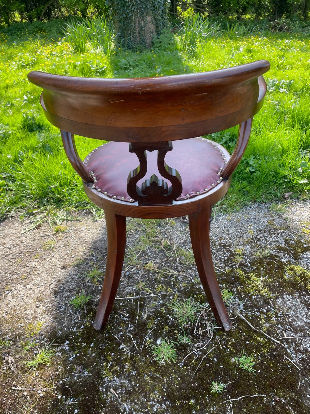 C19TH mahogany desk chair  View XII